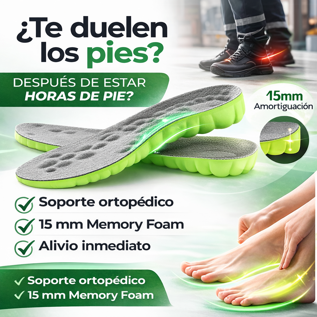 Plantillas Ortopédicas Memory Foam: La Solución para Pies que Nunca Descansan