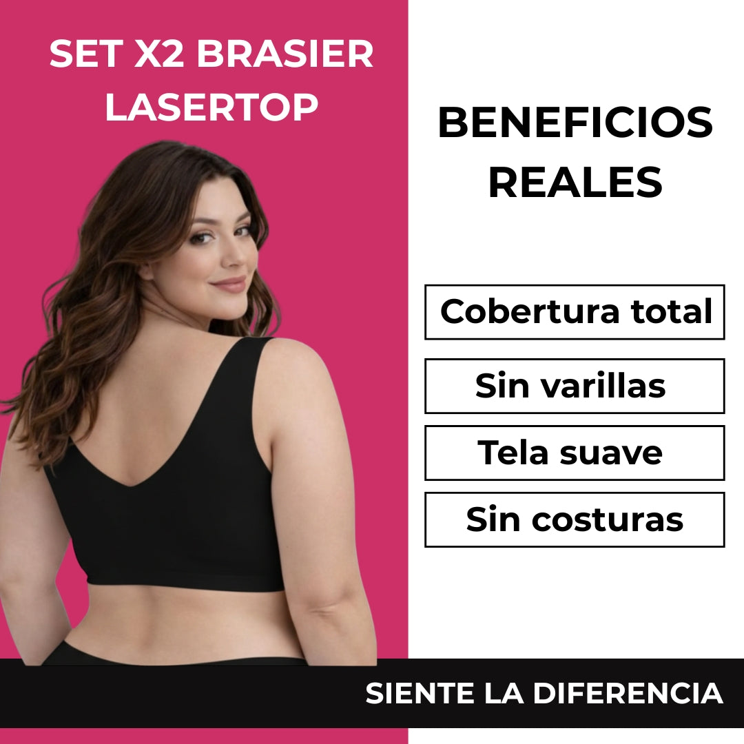 Set x2 Brasier Lasertop: Olvida los broches y las marcas