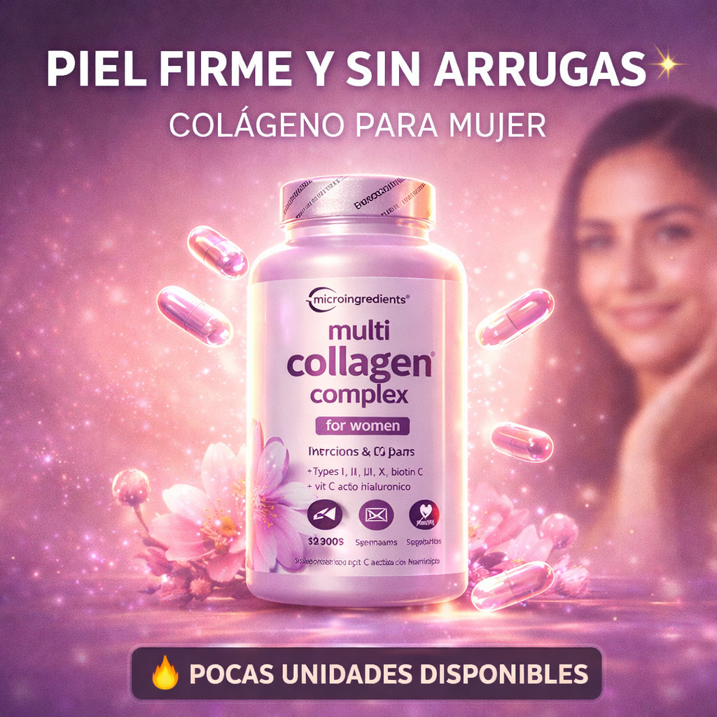 Multi Collagen Complex - Reduce Arrugas y Fortalece Cabello, Uñas y Piel