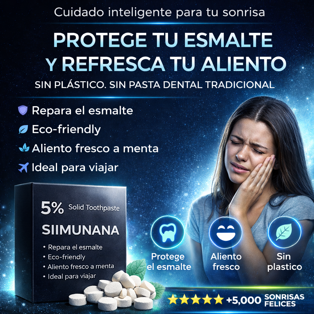Pastillas dentales SIIMUNANA: limpieza profunda, aliento fresco y protección del esmalte