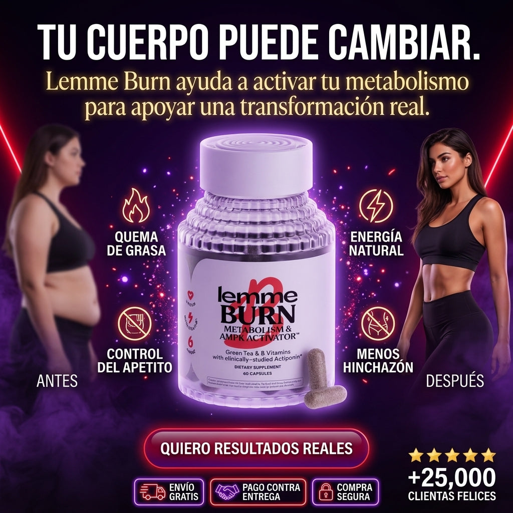 🔥 Lemme Burn | Activador Metabólico para quemar grasa y recuperar tu energía natural rápido