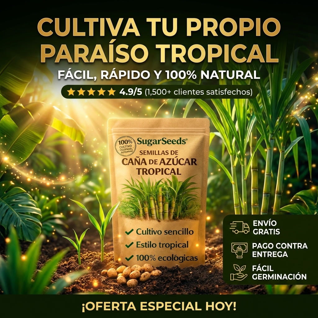 Semillas de Caña de Azúcar Tropical: Cultiva tallos jugosos y dulces con alta resistencia