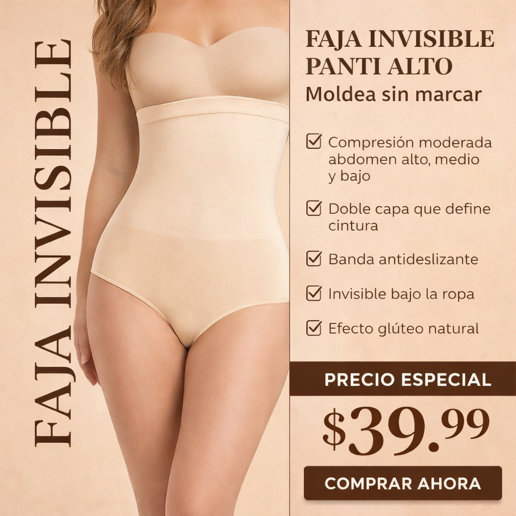 Faja Invisible Panti Alto - Moldea y Define Sin Marcas