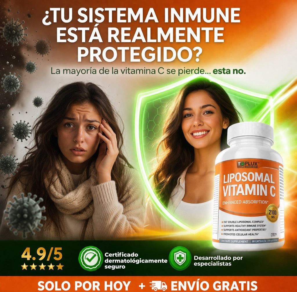Vitamina C Liposomal para reforzar defensas, aumentar energía y mejorar tu bienestar diario