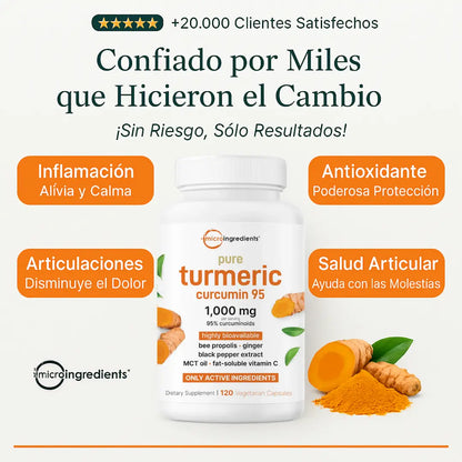 Turmeric: El Antiinflamatorio Natural Más Potente •95% Cúrcuma•
