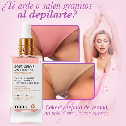 Truly Soft: •Aceite post• Afeitado ¡Hidratante, calmante y reparador!