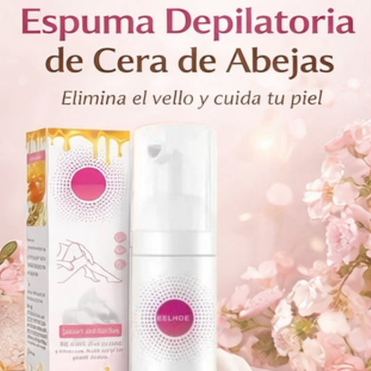 Espuma Depilatoria de Cera de Abejas: elimina el vello suavemente mientras hidrata y calma tu piel