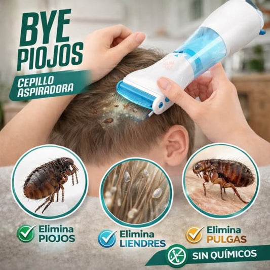 BYE Piojos y Liendras Peine Aspiradora Eléctrica – Elimina piojos del cabello rápido y sin químicos
