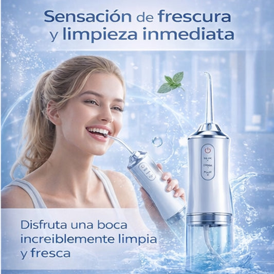 Irrigador Bucal a Presión – Limpieza profunda entre dientes y encías para una sonrisa más saludable