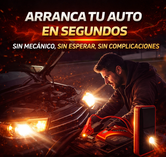 Arrancador de batería portátil: enciende tu auto en segundos sin ayuda ni complicaciones