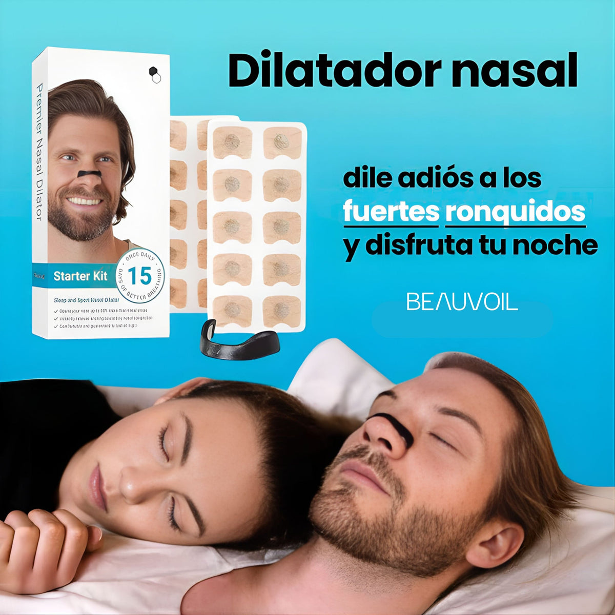 Tiras Nasales Extra Fuertes para Mejorar la Respiración