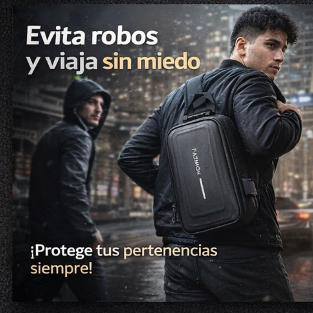 Cangurera Antirrobo Impermeable con USB – Seguridad y estilo en cada movimiento