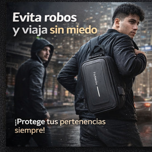 Cangurera Antirrobo Impermeable con USB – Seguridad y estilo en cada movimiento