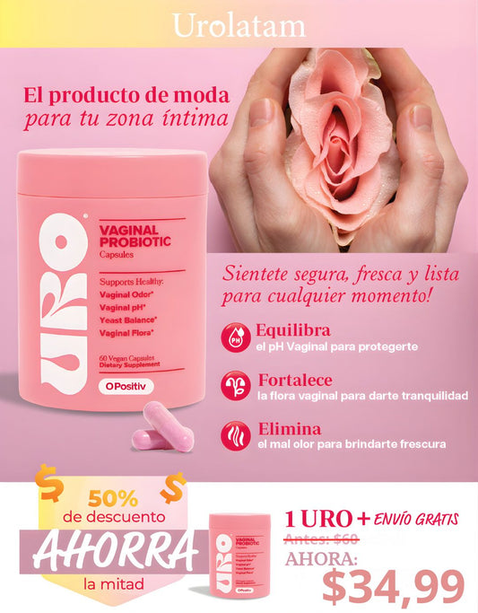 URO PROBIOTICO VAGINAL: ¡ADIOS INFECCION, MOLESTIAS Y ARDOR!