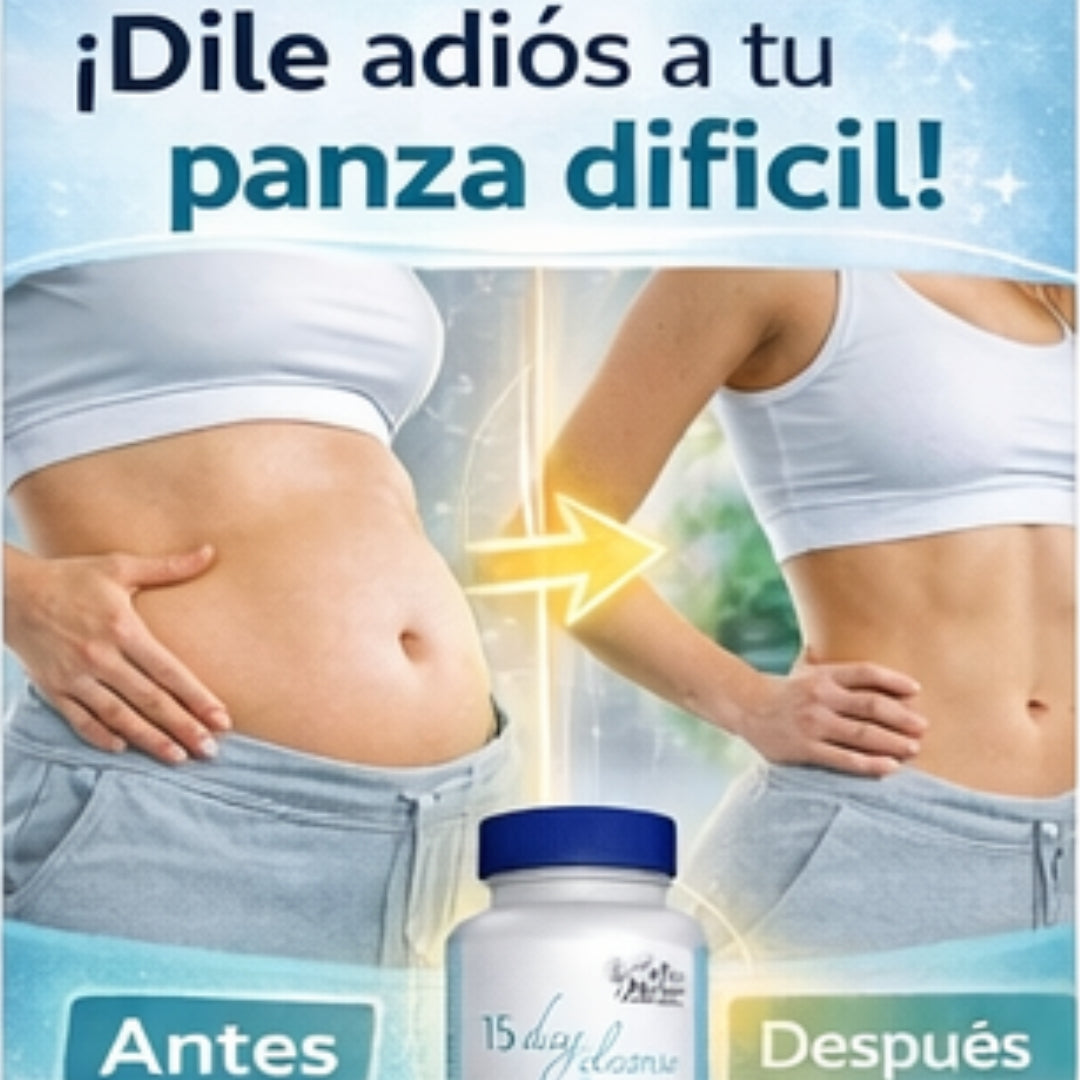 15 Day Cleanse Detox Digestivo – Limpia el colon, reduce la inflamación y mejora tu digestión