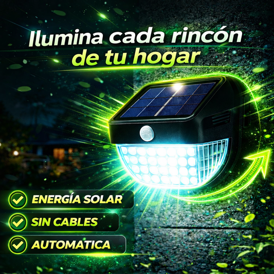 Lámpara Solar con Sensor de Movimiento: ilumina y protege tu hogar sin cables ni electricidad