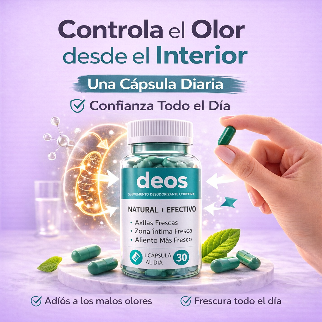 DEOS – Suplemento para el Control del Olor Corporal (30 Cápsulas)