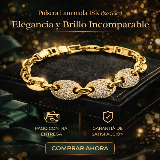 Pulsera Gucci en Oro Laminado 18K – Elegancia Premium con Acabado Duradero