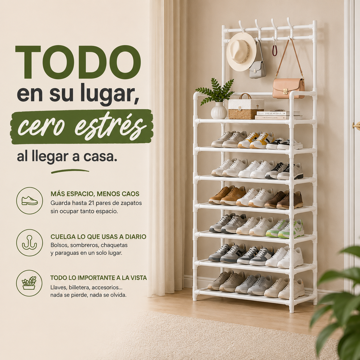 ¿Desorden en casa? Ordénalo hoy con esta zapatera multifuncional
