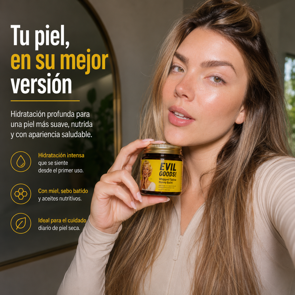 ¿Tu piel pide hidratación? 💧 Recupera su suavidad con Evil Goods