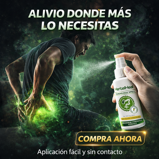 Spray para Hemorroides Herbal – Alivio rápido, reduce dolor, picazón e inflamación naturalmente