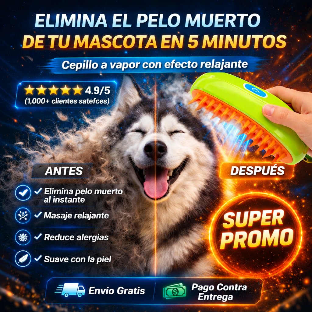 Cepillo a Vapor para Mascotas – Adiós pelo suelto, hola pelaje saludable
