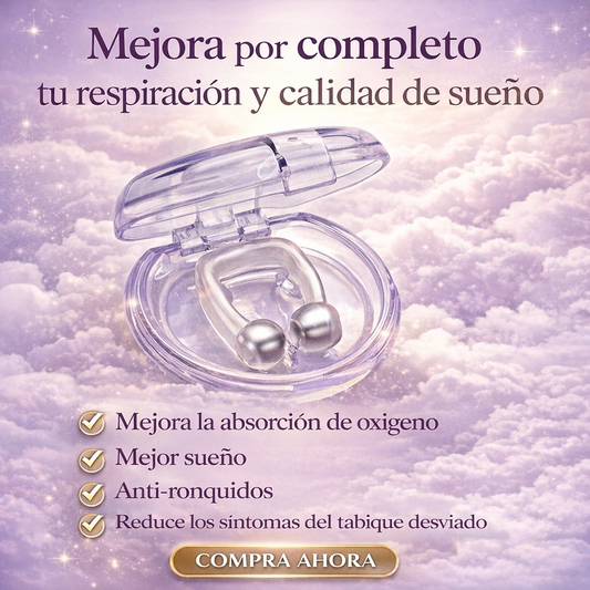 Clip Magnético Nasal Antirronquidos – Respira Mejor, Duerme Profundo y Sin Interrupciones