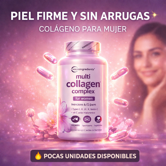 Multi Collagen Complex - Reduce Arrugas y Fortalece Cabello, Uñas y Piel