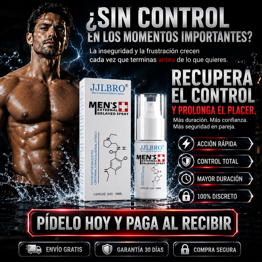 Spray Masculino de Larga Duración – Control Total y Más Tiempo de Placer en Pareja