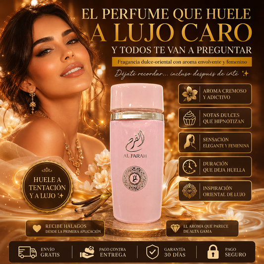 Perfume Árabe Femenino 100ml – Aroma Dulce Oriental con Duración Premium y Sensación de Lujo