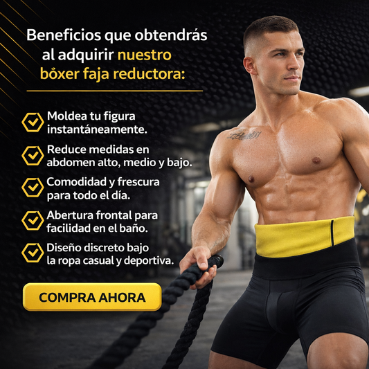 Boxer Faja Neopreno: Reduce Cintura y Quema Calorías Al Instante