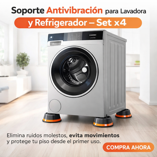 Set x4 Soportes Antivibración: Evita Desplazamientos y Ruido