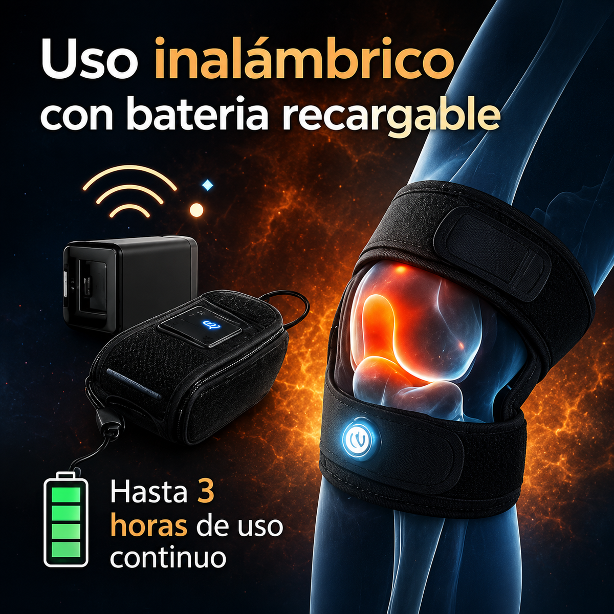Rodillera Térmica | Alivio Inmediato del Dolor con Calor Terapéutico