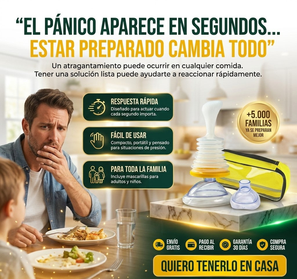 Dispositivo Anti-Asfixia Portátil – Ayuda a Desbloquear las Vías Respiratorias en Segundos