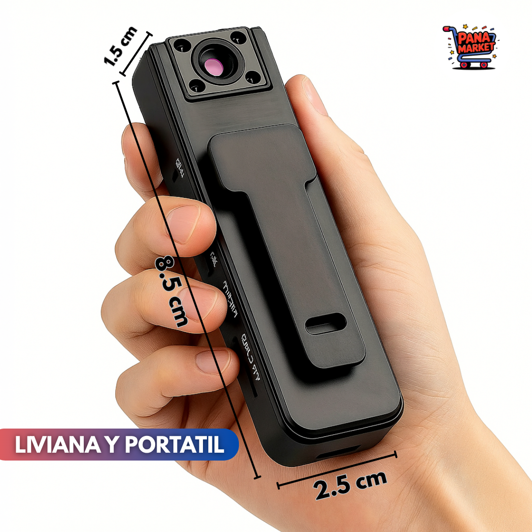 Mini Cámara Portátil Profesional de 180° Full HD con Estabilizador Anti-rebote •Vigila y Monitorea•