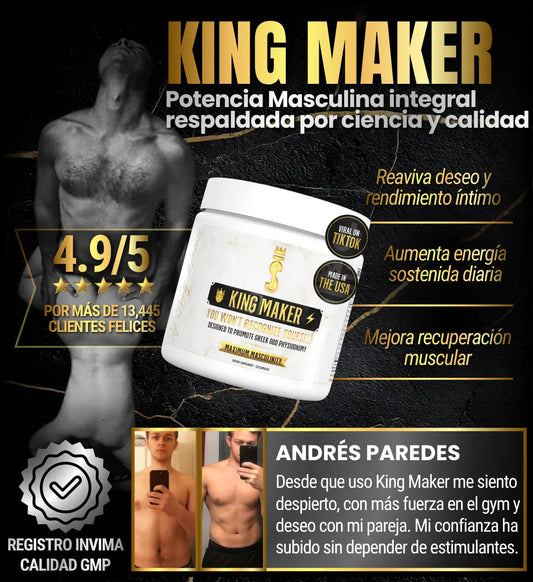 ¡LLEVA 2X1! KING MAKER: AUMENTA TU POTENCIA Y SE MEJOR EN LA CAMA