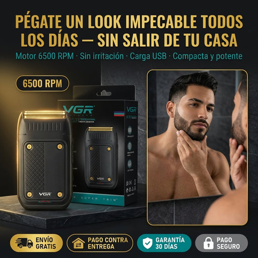 Afeitadora VGR V-353 Profesional | Perfila Barba y Patilla sin Irritación