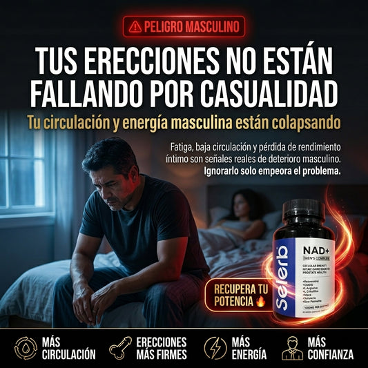Selerb NAD+: Maximiza tu potencia sexual, mejora la circulación y recupera erecciones fuertes y duraderas 🔥