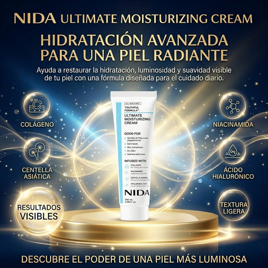 NIDA Crema Hidratante Facial | Hidratación Profunda para una Piel Radiante y Rejuvenecida