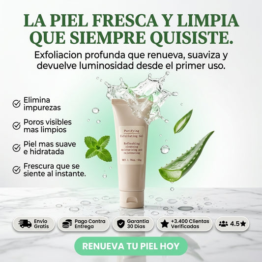 Purifying Gel Exfoliante – Limpia Profundo, Renueva tu Piel y Elimina Impureza