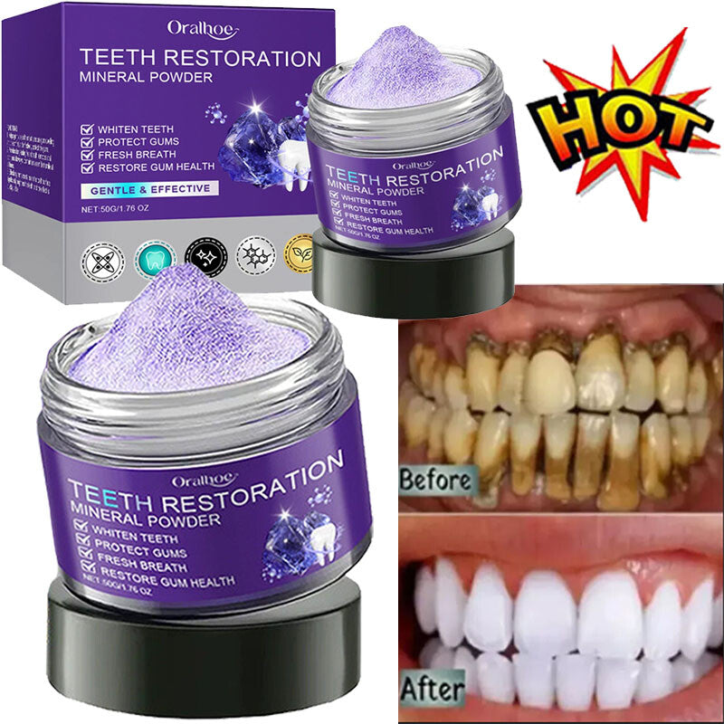Restaurador de Dientes Amarillos ¡RECUPERA TUS DIENTES BLANCOS! •Formula Mineral Avanzada•